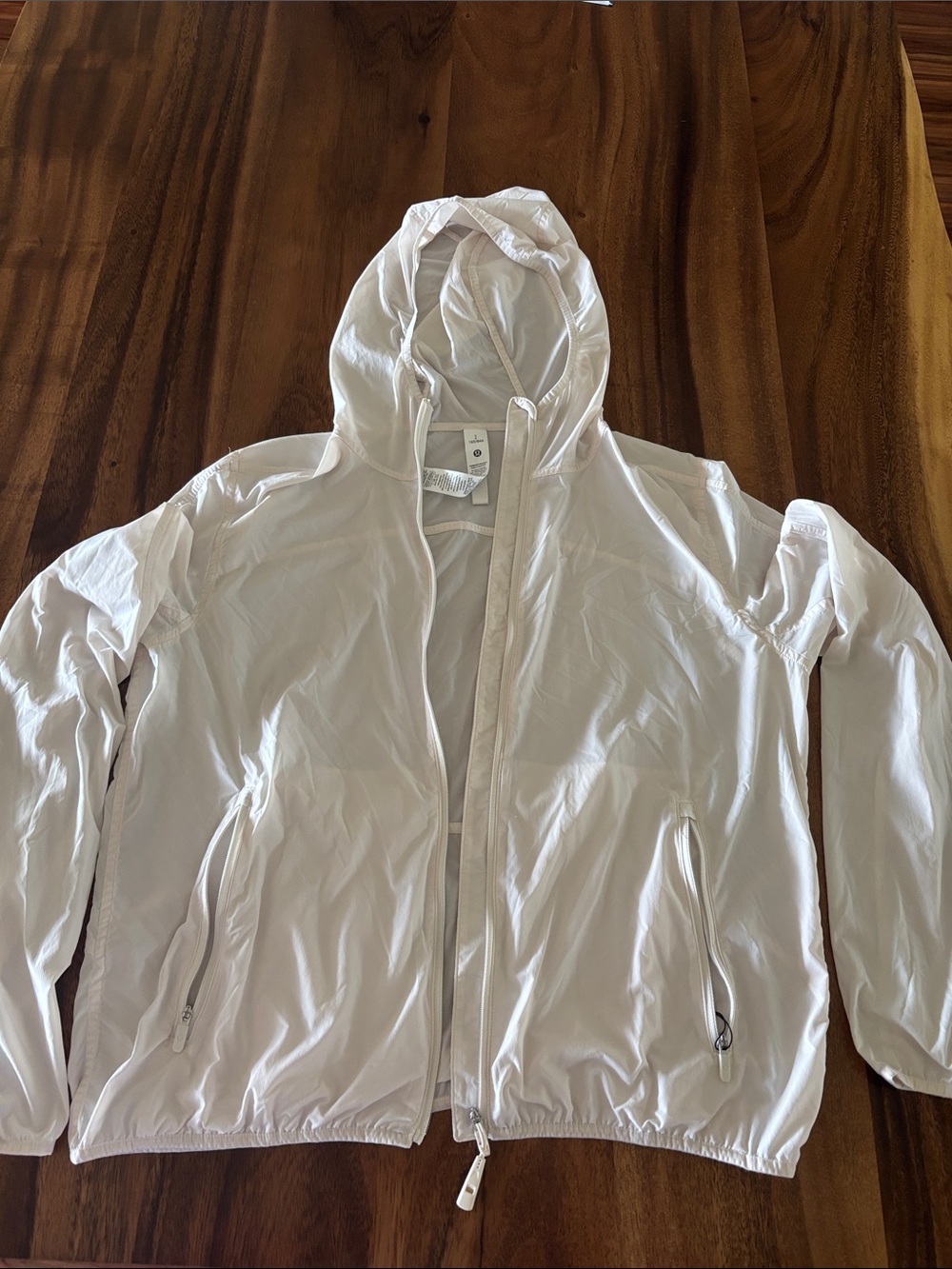 lululemon athletica Off-White Hooded Windbreaker